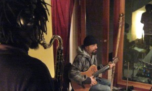 studio guitar and sax